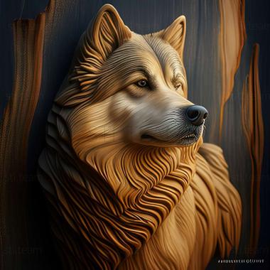 3D model Alaskan Malamute dog (STL)